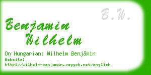 benjamin wilhelm business card